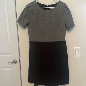 Loft gray & black dress size 10